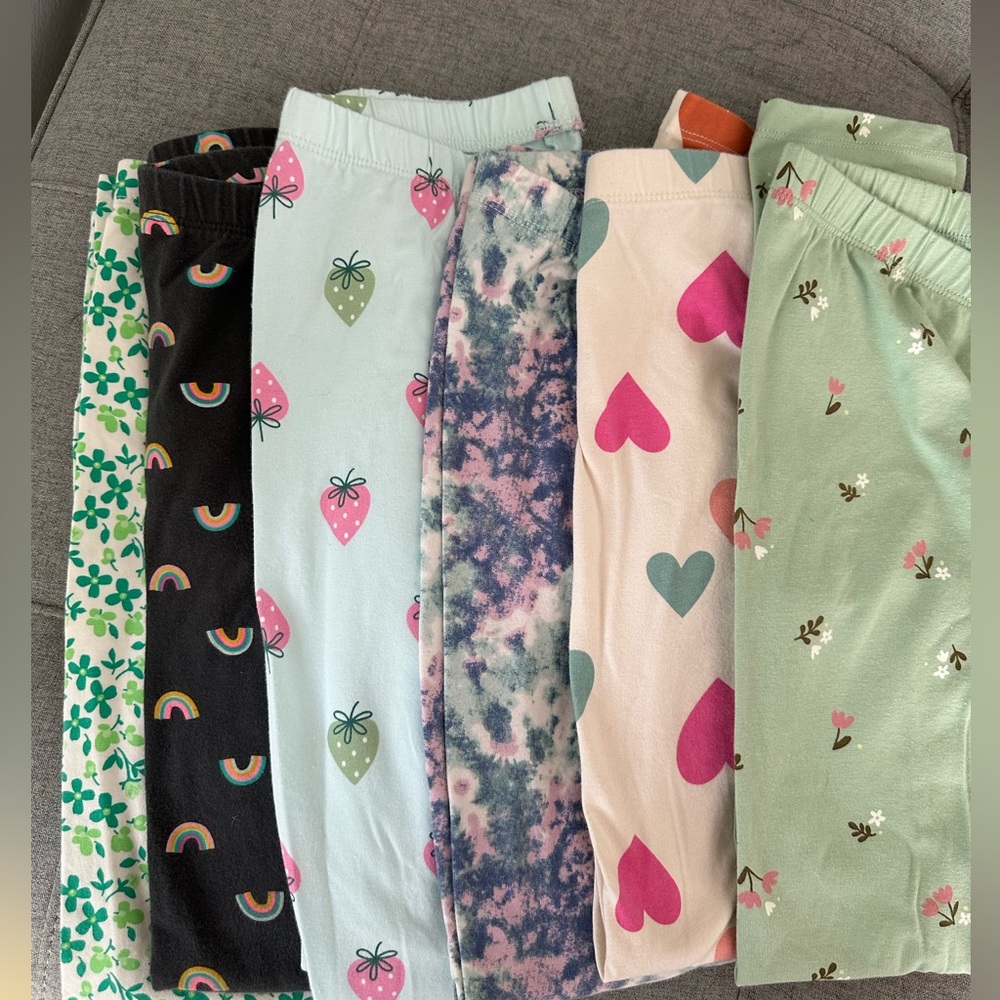 Cat and Jack bundle of 6 pairs of leggings/ size large